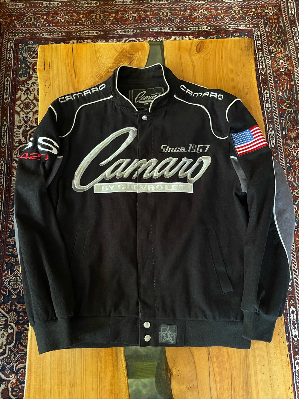 Authentic Camaro Racing Embroidered Cotton Twill Jacket JH Design Medium